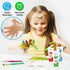 27PCS Kids Washable Finger Paint Set, Non Toxic Finger Paints 8 Colors, Finger Paint Paper, Brushes, Sponges, Art Painting Supplies for Toddlers,F...