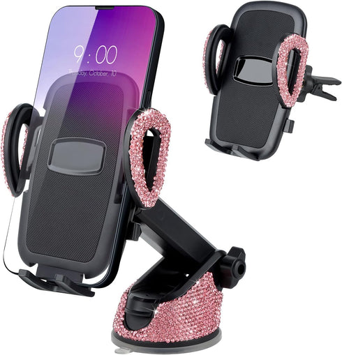 eing Car Phone Mount Holder Dashboard Air Vent Windshield,Compatible with iPhone 12/11/11 Pro/8 Plus/8/SE/X/XR/XS/7 Plus Samsung S20/S10/S9/S8,Mot...