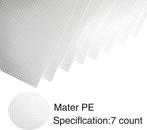 8 Plastic mesh Canvas Sheets for Embroidery Crafts, Acrylic Yarn Crafts, Knitting and Crochet Projects (9.92 x 13 inches, 10 Knitting Needles Incl...