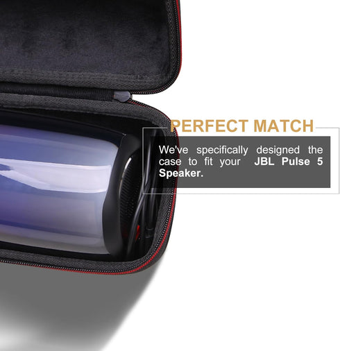 LTGEM Hard Travel Case for JBL Pulse 5 Portable Bluetooth Speaker - Protective Carrying Storage Bag with Shoulder Strap(Black+Black)...