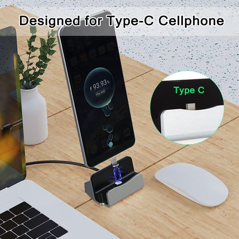 USB C Charging Dock Stand, Fast Charing Station for iPhone 15 Series, Samsung Galaxy, Switch/Switch Lite, LG, HTC, and More Type-C Phones...