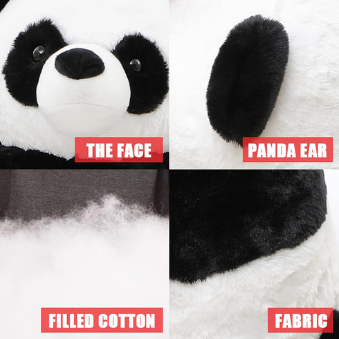 16" Panda Bear Stuffed Animal Plush Toy Cute Soft Body Doll Panda Pillow Kawaii Giant Panda, Gift for Kids Boy Girl Birthday Valentines Christmas...