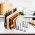 Pot&Pan Lid Rack Holder Organizer, Rest Cutting Board, Baking Sheet, Stainless Steel, Satin Nickel...