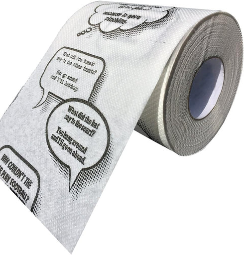 Funny Toilet Paper with Printed Jokes & Riddles - 85 Ft Toilet Roll, Quilted for Comfort - Fun Gifts for Women, Perfect Prank Gifts for Down Time...
