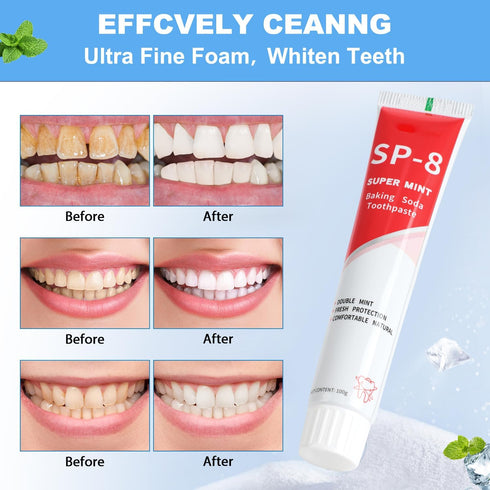 SP-8 Ultra Whitening Toothpaste,SP 8 Probiotic Toothpaste,Sp8 Probiotic Brightening Toothpaste,Sp-8 Toothpaste,Daily Care Toothpaste,Super Deep Cl...