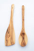 Handcrafted Olive Wood Cooking Spoon & Spatula (12 Inch Set of 2 Pieces) Carved by Talented Artists in Bethlehem, Practical Wooden Utensils Last f...