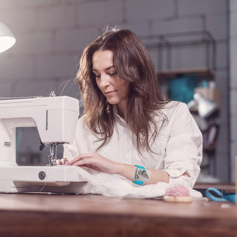 WILLBOND Magnetic Wrist Sewing Pincushion Wrist Magnetic Pin Holder Wristband Pin Cushion Holder with 3 Pcs Stainless Steel Pintail Comb Rat Tail ...