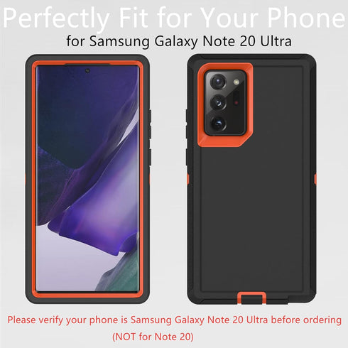 for Samsung Galaxy Note 20 Ultra Case, Heavy Duty Protective Case Dustproof Shockproof Protection 3 in 1 Rugged Cover for Samsung Galaxy Note 20 U...