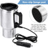 Car Heating Cup, 12V 450ml Stainless Steel Car Travel Mug with Cigarette Lighter, Electric Water Kettle Heated Mug, Travel Coffee Cup for Heating ...