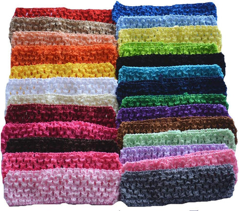 QandSweet Baby Girl's Stretch Headbands Crochet Stretchy Hair Bands DIY Accessories for Flower Or Bows...