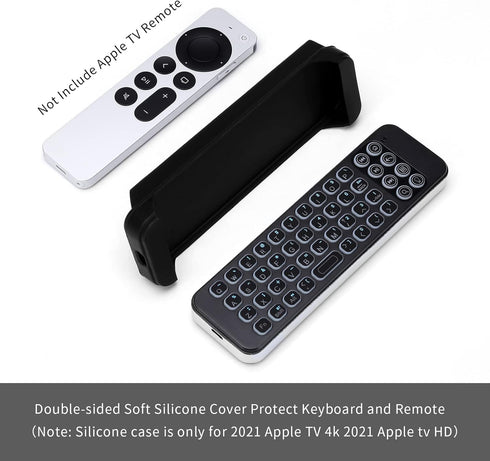 iPazzPort Mini Bluetooth Keyboard Ergonomic with Backlit Wireless Portable Rechargeable QWERTY Keyboard for Apple TV 4K Fire TV Smart TV/Phone and...