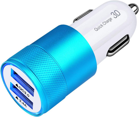 Fast Car Charger, Quick Charging 5.4A/30W Phone USB Car Charger Adapter Rapid Plug 2 Port Cigarette Lighter Charger Flush Compatible Samsung Galax...