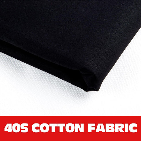 100% Black Cotton Fabric for Sewing by 1 Yard, 59”Width Quilting fabricMedium Weight 5.8 oz, Muslin Fabric by The Yard, Embroidery Cloth Fabric...