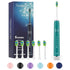 7AM2M Sonic Electric Toothbrush with 6 Brush Heads for Adults and Kids, One Charge for 90 Days,Wireless Fast Charge, 5 Modes with 2 Minutes Built ...