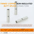 26-22 Gauge Non-Insulated Butt Connectors 100 PCS 26-22 AWG Butt Splice Connectors 0.5 mm² Uninsulated Crimp BN0.5 Butt Connectors Pure Copper Tin...