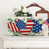 4th of July Cartoon Mouse Patriotic Lumbar Decorative Throw Pillow Cover 12 x 20, Rectangular America USA Eucalyptus Leaves Outdoor Home Decor, Am...