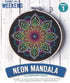 Leisure Arts Embroidery Kit 6" Neon Mandala- cross stitch kits for beginners - embroidery kit for beginners - embroidery kits for adults - embroid...