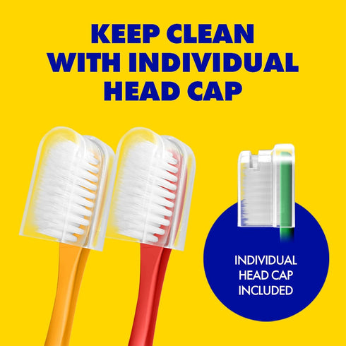 Extra Soft Toothbrush Refill for Adults Sensitive Gums and Teeth with Individual Head Covers, 7 Pcs Manual Toothbrushes - Family and Guests - Gree...
