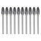 10pcs Carbide Rotary Burrs 1/8" (3mm) Shank 1/4" (6mm) Head Double Cut Flame H Shape Die Grinder Bits Rasp Files for Metal Wood Plastic Polishing ...