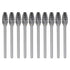 10pcs Carbide Rotary Burrs 1/8" (3mm) Shank 1/4" (6mm) Head Double Cut Flame H Shape Die Grinder Bits Rasp Files for Metal Wood Plastic Polishing ...