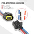 RED WOLF 9008 H13 Headlights Wiring Harness Socket Male & Female Adapter Connector for H13LL Lamps Bulbs Replace Headlamp Fog Light for Truck Pick...