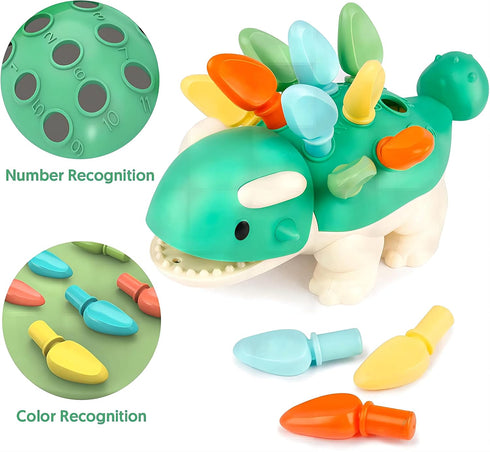 Hirger Montessori Toys for Baby 1 2 3 4 Year Old: Fine Motor Dinosaur Toys for Kids 2-4|Toddler Learning Educational Toys for Birthday Gift Age 1-...