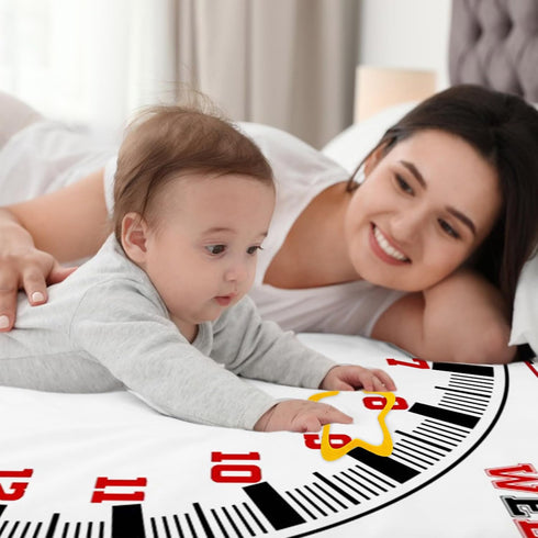 CSFOTO Racing Car Baby Monthly Milestone Blanket Newborn Growth Record Prop Milestone Blanket for Baby Boy Photography Props for Newborn Baby Show...