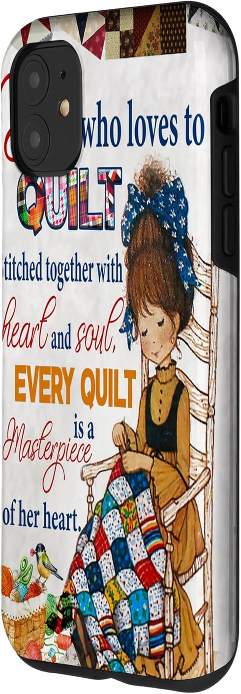 iPhone 11 Quilting She Who Loves To Quilt For Women Mom Mother Case...