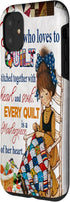 iPhone 11 Quilting She Who Loves To Quilt For Women Mom Mother Case...