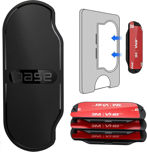 3PCS Adhesive Base for Pops Wallet+, Detachable Sticky Plastic Part Strips Replacement for Socket Wallet Plus & Wallet Case Back with Extra 3Pack ...