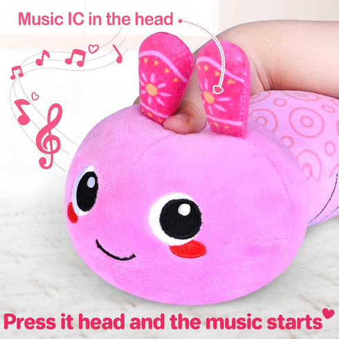 KMUYSL Baby Toys 0 to 12 Months, Musical Stuffed Animal Toys for 0-3-6-12 Months, Soft Sensory Toys with Crinkle and Rattles, Infant Tummy Time To...
