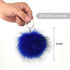 Coopay 24 Pieces Faux Fox Fur Pom Pom Balls DIY Fur Fluffy with Elastic Loop for Hats Keychains Scarves Gloves Bags Charms Knitting Accessories (M...