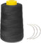 Thick Human Hair Sewing Thread with 3pcs Curl Needles Wig Making Thread 1000 Yards (Black)...