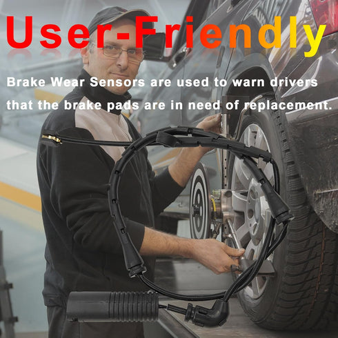 Front and Rear Brake Pad Wear Sensor 34351164371, 34351164372 for BMW 323CI 323I 325CI 325XI 328CI 328I...