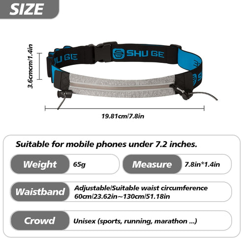 Adjustable Running Belt for 28"-47" Waist...