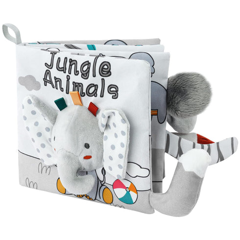 Vicloon Cloth Books, 3D Touch Feel High Contrast Cloth Book, Baby Books Toys for Baby 0-12 Months, Soft Baby Books Touch and Feel Crinkle for Infa...
