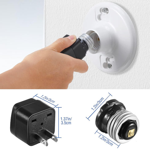 Dreyoo Circuit Breaker Finder Adapter Accessory Kit, Circuit Breaker Leads Tester with Clips, Light Socket, 3-2 Prong Grounding Outlet Adapter and...