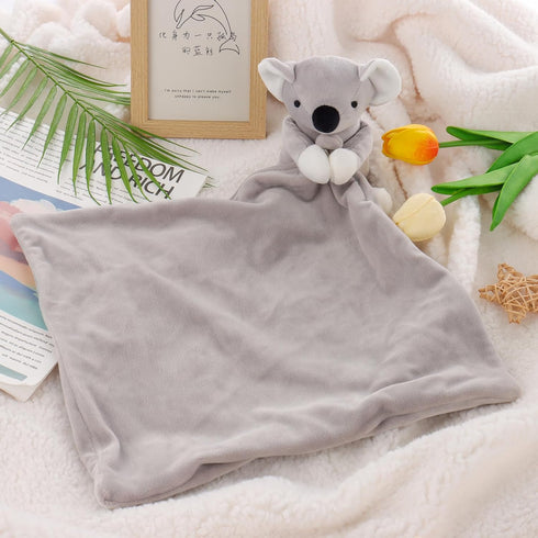 Apricot Lamb Stuffed Animals Security Blanket Gray Koala Infant Nursery Character Blanket Luxury Snuggler Plush (Gray Koala,)...