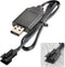 Smart Universal RC Charger Cable with SM-3P Connector Plug for 7.4V 2S Lipo Battery, Compatible RC Car/RC Boat/RC Plane/RC Drone/RC Tank/RC Helico...