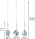 Crystal Suncatchers Hanging Crystals Rainbow 76mm Prisms Pendant with Chakra Beads for Window Indoor Outdoor Decor (Pack of 3)...