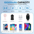 5V 2A Power Bank for Heated Vest, Pocket Size 10000mAh Heated Jacket Battery Pack, LCD Display Portable Charger for Heated Coat,Heated Pants,Heate...