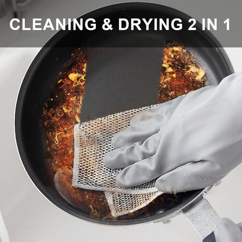 2024 New Multipurpose Non-Scratch Wire Dishcloth, 20 Pack Soft Wire Dishwashing Rags Safe for Non-Stick Cookware, Scrubs & Cleans for Dishes, Sink...