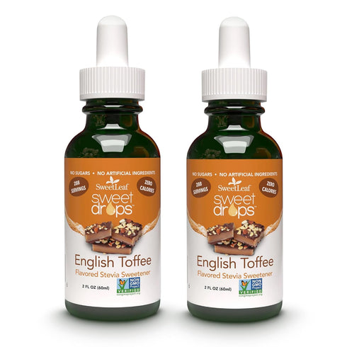 SweetLeaf Stevia Liquid Sweet Drops - English Toffee Flavored Drops, Stevia Liquid Sweetener, Zero-Calorie, Sugar-Free Syrup Alternative for Keto ...
