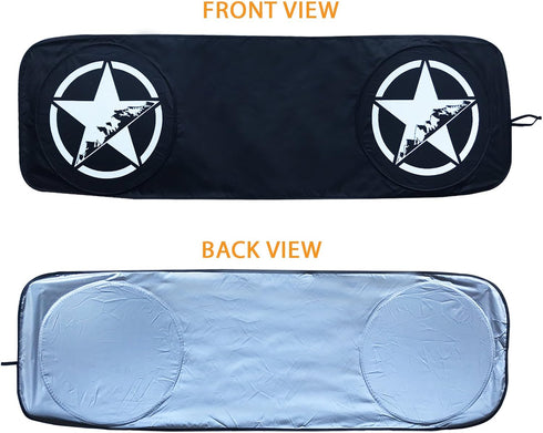 Wrangler, Gladiator Accessories JL,JT,JK,TJ,LJ,YJ Windshield Sunshade, fits Every Year Wrangler 1985-2025 Custom fit, Heat Shield Sun mat...