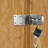 4 Inch Door lock Latch Padlock Hasp Set, 90 Degree Latch Lock with Screws and Padlock Stainless Steel Safety Right Angle Padlock Hasp Locking Latc...