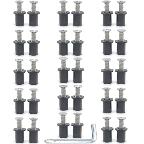 Kayak Well Nuts 30 Pair Neoprene Well Nuts M5 x 25mm Stainless Steel Hex Socket Bolts M5 Well Nut Great for Kayak Hardware Motorcycle Boat Marine ...