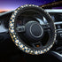 Daisy Flowers Car Steering Wheel Cover, White and Yellow Daisy Print Auto Steering Wheel Cover for Women, Anti-Slip Universal Fit 14.5-15 inch Car...