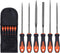 HORUSDY 6-Pieces Needle File Set, Hand Metal Files, Alloy Strength Steel Include Flat, Flat Warding, Square, Triangular, Round, and Half-Round Fil...