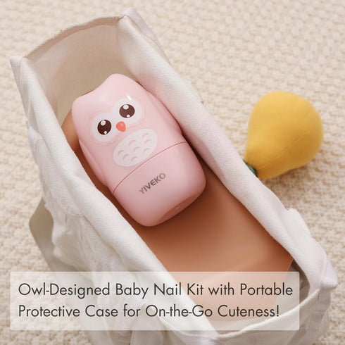 Baby Nail Kit, 4-in-1 Baby Nail Care Set with Cute Case, Baby Nail Clipper, Scissor, Nail File & Tweezer, Baby Manicure Kit and Pedicure kit for N...