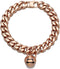 Rose Rose Gold Cat Dog Collar Kitten Puppy Wide Stainless Steel Kitten Choker Curb Adjustable 12 inch Chew Proof Cuban Link 1/2inch Chain with Ros...